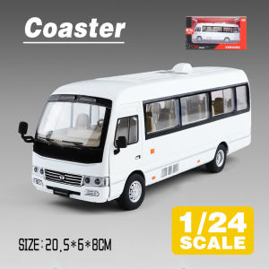 LEO 1:24 Toyota Coaster Diecast Model Car Alloy Cars Toys Collection Gift For Kids Boy Girl