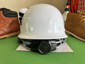 หมวกเซฟตี้ทรงญี่ปุ่น หมวกเซฟตี้ทรงญี่ปุ่น หมุดขาว รองในปรับหมุน สายรักคาง 4 จุด