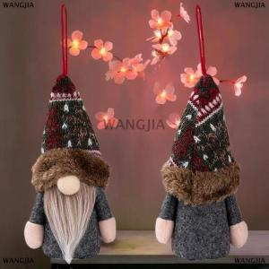 [COD] WANGJIA Christmas Faceless Doll Gnome Glowing Christmas Ornament Plush Dwarf Home Decorations New Year Novelty Gifts Party Decor