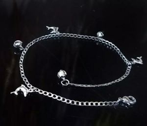 Gelang kaki wanita model italy silver emas putih anti luntur