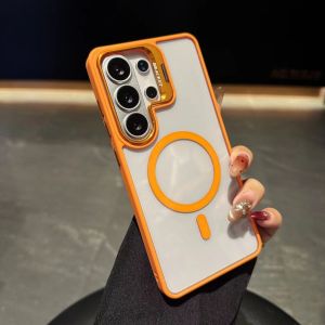 Camera Lens Stand Holder Magnetic Clear Case For Samsung Galaxy S26 Ultra Hard Back Cover