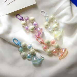 Hmeme Dễ thương Acrylic trong suốt ít cá heo Móc khóa ba lô mặt dây accessries trang trí