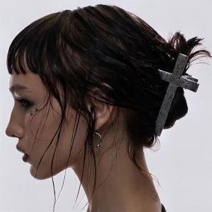 Worn-look Cross Hair Claw Jewelry Accessories For Women Men Copper Alloy Material Alternative Fashion Decor Statement Head P