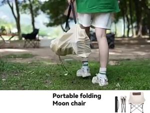 Camping Chair Heavy Duty Folding Chair Portable Outdoor Folding Chair Beach Chair Moon Chair