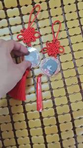 Spring Festival Festive Red Tassel Tian Guan Ci Fu Keychain Man Acrylic Chain for Pants Womans Key Chain Men Pendant Heavens Blessing Hua Cheng Xie Lian Jewelry