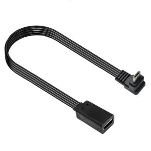 Flat USB C Female To Microed USB Male Adapter Cable 10W Charging 480Mbps Data Transfer 10cm 20cm Option Flexible