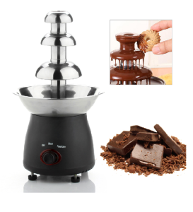 4-Layer Chocolate Fountain Chocolate Fondue Machine Silver JC Elise