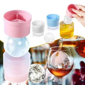 MISUPS 5PCS Silicone Ice Ball Mold Round Ice Ball Easy Demoulding Ice Cube Mold Large Reusable Ice Maker For Whiskey