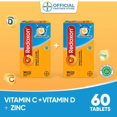 [Bundle of 2] Redoxon Triple Action Effervescent Orange Tablets (30`s)