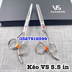 VS Sassoon Kéo Cắt Tỉa Tóc VS Cao Cấp 5.5 In Chính Hãng Thép Nhật S440C Độ Cứng Trên 62HRC Lưỡi Sắc Bén Chất Lượng Tốt