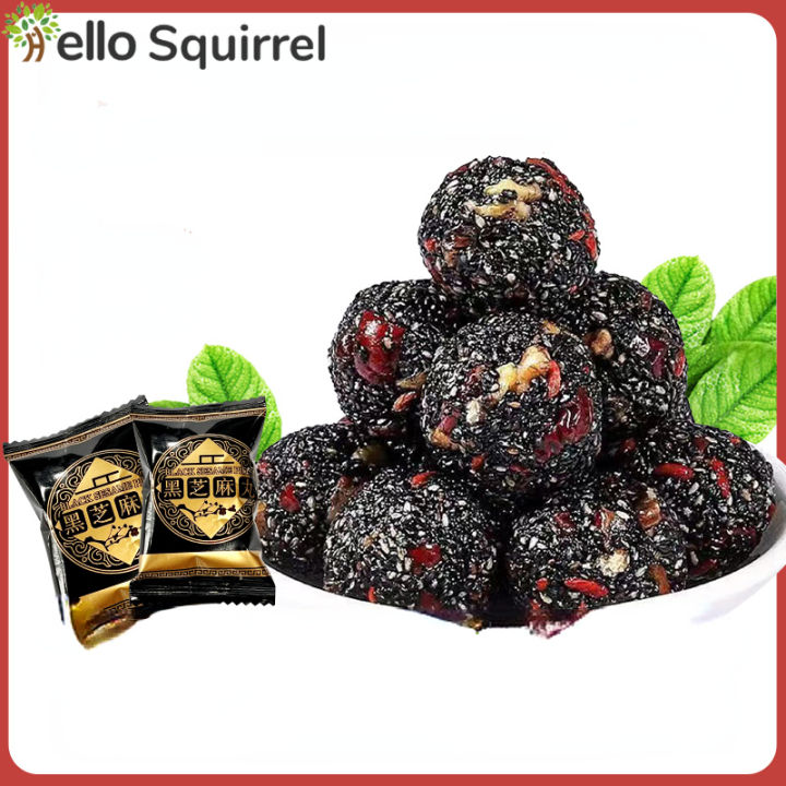 Black sesame ball, mulberry, walnut, red jujube, goji berry, five precious health preserving ...