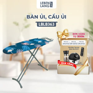 Bàn để ủi cầu là quần áo dạng đứng LEBENLANG khung bằng thép tặng vỏ bọc thay thế - hàng chính hãng