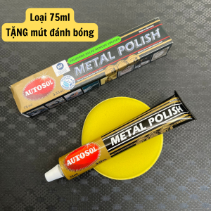[TẶNG MÚT] KEM ĐÁNH BÓNG KIM LOẠI AUTOSOL METAL POLISH 50g 75ml Bảo vệ và đánh bóng bề mặt kim loại