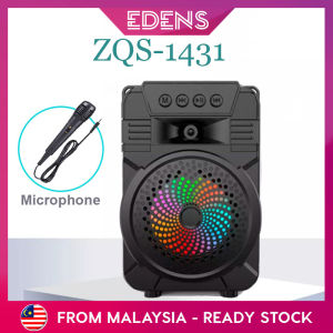 Edens LED Light Portable Wireless Bluetooth Karaoke Super Bass Speaker With Microphone - Fulfilled by Edens