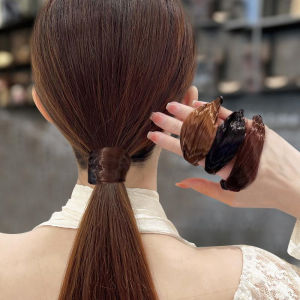 [fenggongshuode] Simulation Wig Hair Band Leather Band Female Head Rope Tie Hair Ponytail Hair Rope Headwear