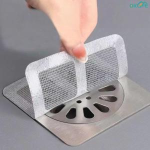 [OKLIFE. SG]Household  Filter Screen Sticker Bathroom Anti-clogging Drain Filter Mesh Sticker Hair Fur Catcher Floor Drain Patch
