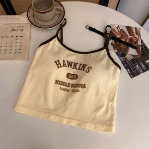 เสื้อครอปสายเดี่ยวไหมพรม สีซัมเมอร์น่ารัก แมทช์ง่าย ผ้านิ่มผ้ายืดใส่สบาย  มีฟองน้ำใน ตัว