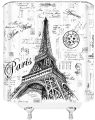 Eiffel Tower Shower Curtain R Hand-Painted Postmar Seal France Romantic European Paris City Architectural Cultural Landmark Printing Fabric Bathroom Decor Curtain Set with Hook. 