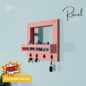 Adapta-Rak Pajangan Dinding Cermin Hias Tempel Dinding dengan Pintu Sleding-Kaca Pajangan Minimalis