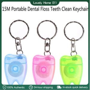 Portable Dental Floss Keychain Oral Hygiene Floss Starter  Keychain Dental Floss