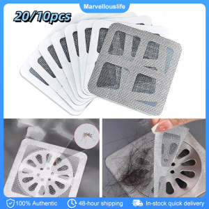 20/10pcs Disposable Floor Drain Sticker Anti Blocking Filter Screen Hair Catcher Drain Strainer Bathroom Accessories