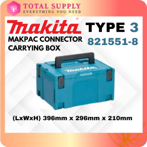 MAKITA MAKPAC CONNECTOR CARRYING BOX TYPE 1/2/3/4 821549-5 / 821550-0 / 821551-8 / 821552-6