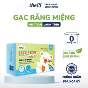 Gạc Rơ Lưỡi Trẻ Sơ Sinh theCi 30 Miếng – Gạc Răng Miệng Cho Trẻ Sơ Sinh Mềm Mịn Ngừa Nấm Lưỡi