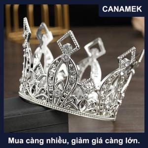 【CANAMEK】 Cô Dâu đám cưới tiaras pha lê vương miện nhỏ brithday bánh nướng trang trí đầu trang sức trẻ em nhỏ diadem Phụ kiện tóc
