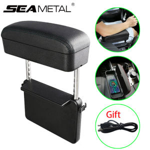 Car Armrest Box Elbow Support Adjustable Car Center Console Arm Rest Box Auto Seat Gap Organizer