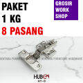 (Paket 1 KG) Huben HT - Engsel Sendok 35MM Standar Conceal Hinges (8 PASANG = 16 PCS). 