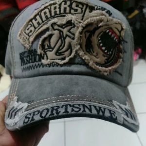 topi pria distro keren 2025 import TOPI IMPOR 100% COTTON TOPI SHARKS TOPI BASEBALL