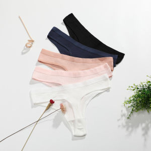 SMY 1PCS Women Underpants Cotton Panties Comfortable Low-Rise Underwear LadiesT-back Bikini Underpants