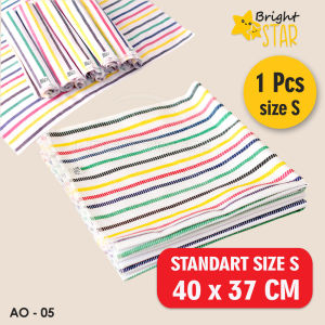 Alas Ompol Bayi BABY LEON (AO-01) BABY STAR (AO-05) Kain Lurik Penyerap Ompol Perlak Ompol Bayi Motif Salur Alas Tidur Bayi Perlengkapan Bayi