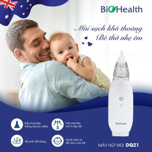 Máy hút mũi cao cấp BIOHEALTH DQ21 (Úc)-cho bé và người lớn-Pin sạc-Hút dịch mũi gỉ mũi