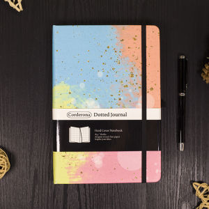 Love Bubble Bullet Dotted Journal หนังเทียมยางยืด160gsm A5ฝาแข็งจุดโน้ตบุ๊คตาราง