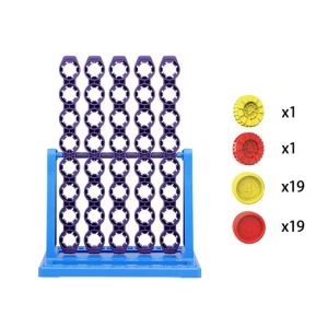 SANGYI พลาสติกทำจากพลาสติก Connect 4 Spin Game เกมกระดานกระดาน สี่ใน A กระดานหมากรุกหมุนสี่แถว ตลกๆ การศึกษาเพื่อการศึกษา 4เกมกระดานหมากรุกหมุน ผู้เล่น2คน