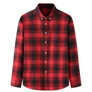 【Plus Size】Men Casual Clothing Formal Large Big Oversized  Checkered Plaid  Loose Shirt Summer Vintage Cotton Long Sleeve Business Shirts