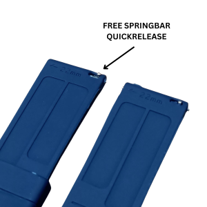 Rubber Strap Tali Jam Tangan Karet Silicon Halus Quickrelease Biru 22MM