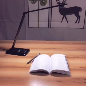 Wireless Charging LED Table Lamp Touch Folding Aluminum Alloy 25-speed Dimming Color Reading and Learning Eye Protection Table Lamp