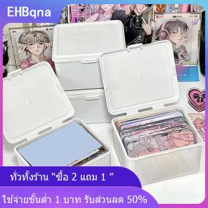 [COD] EHBqna KITCHEN กล่องเก็บของแบบใสสไตล์เกาหลีกล่องใส่นามบัตรกล่องใส่การ์ดรูปถ่ายกล่องใส่การ์ดแบบพับได้