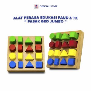 Pasak Geo Jumbo - Mainan Kayu Edukasi Anak-Alat Peraga Edukasi Untuk Anak TK PAUD - Alat Peraga Edukatif Anak / UD BAROKAH ALAT PERAGA TK & APE - UD