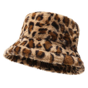 Hats Womens Winter Face Leopard Print Fishermans Hat Womens Multifunctional Warm Hat