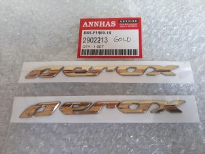 logo emblem aerox gold 75k/set kanan+kiri