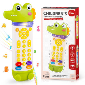 Orzbow Baby Remote Control Toy with Silicone Teether Infant Baby Musical English Toys Gifts for Boys Girls 6 Month+