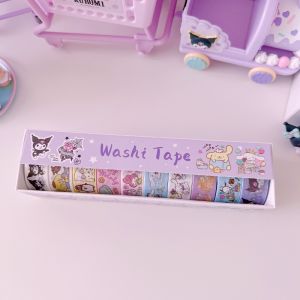 Sanrio สติกเกอร์เทปวาชิ ลายการ์ตูน สําหรับตกแต่งสมุดภาพ เครื่องเขียน