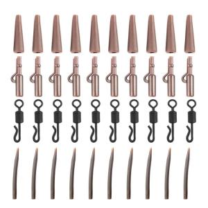 Fishing Gear Accessories Fishing Tackle Leads Clip Fast Change Swivels Anti Entanglement Sleeves for Rigs 40pcs