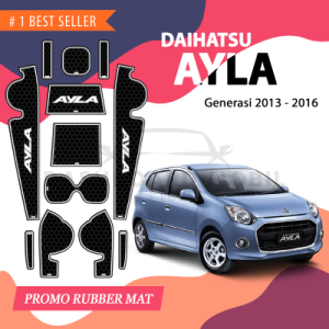 Aksesoris Interior Mobil Door Groove Mat/ Antislip Rubber Cup Mat/ Alas Slip Pad Daihatsu Ayla