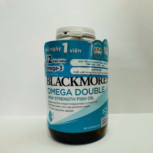[Hàng CTY] Blackmores Omega Double High Strength Viên Dầu Cá Bổ Sung Omega Hỗ Trợ Cho Tim Mắt và Da - Hỗ trợ phát triển trí não toàn diện tăng cường tập trung tăng cường trí nhớ cho người làm việc & học tập căng thẳng.