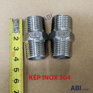 KÉP INOX DN15 KÉP ĐÚC SẦN 1/2 (phi 21) KÉP INOX 304 CHUẨN XỊN NỐI 2 ĐẦU REN NGOÀI KÉP BÓNG ĐẸP GIÁ RẺ
