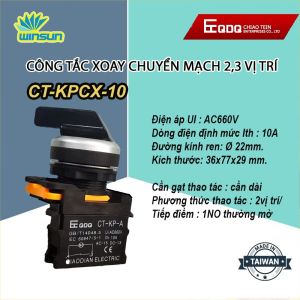 Công tắc xoay chuyển mạch 2 vị trí xoay 3 vị trí Phi 22 [CÁN NGẮN - CÁN DÀI] QDQ
